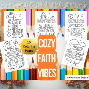 Cozy Faith Vibes Coloring Pages