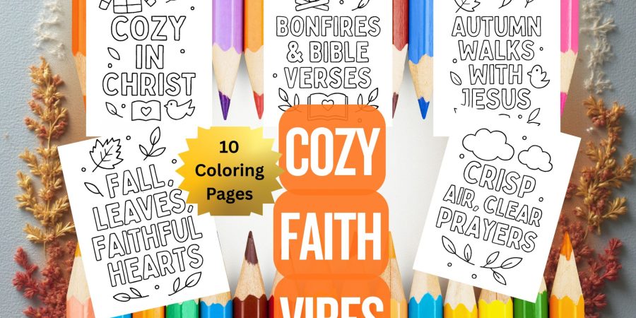 Cozy Faith Vibes Coloring Pages