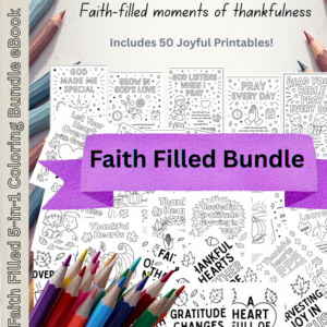 Faith filled 5-in-1 bundle childrens coloring pages pdf ebook download