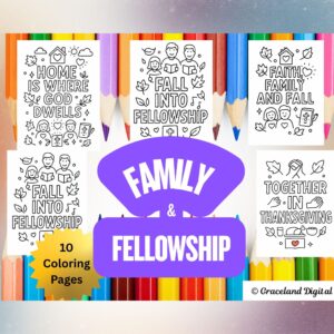 Family & Fellowship Coloring Pages