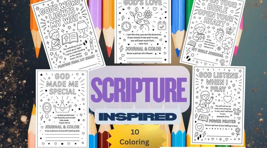 Scripture Inspired Coloring Pages